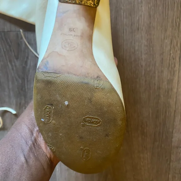 CHANEL Cream and Black Heeled Boots - Picture 10 of 16